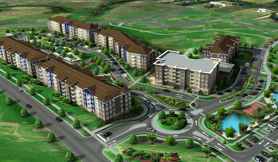 Creekside Apartments 3D rendering